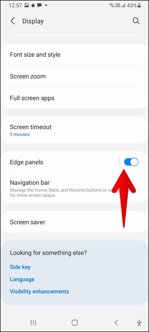 Samsung Включить Edge Panel