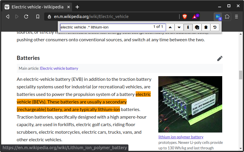 chrome-regex-search — расширенный поиск в Chrome