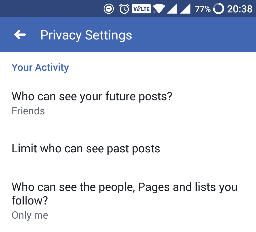 настройки конфиденциальности Facebook будущие публикации