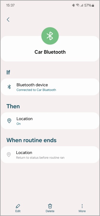включить определение местоположения при подключении к машине по Bluetooth в телефонах Samsung Galaxy