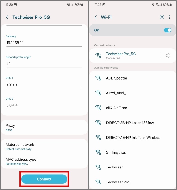 подключение к Wi-Fi с собственным IP-адресом в телефонах Samsung Galaxy
