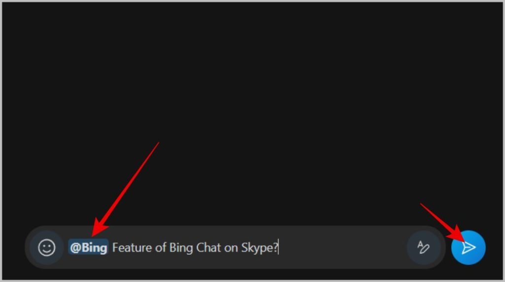 задать вопрос Bing в Skype