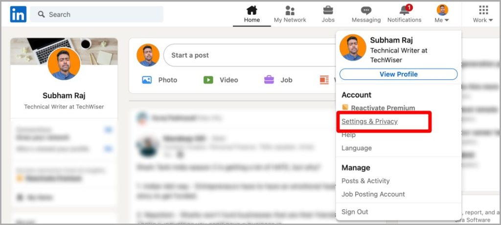 Настройки и конфиденциальность LinkedIn в Интернете