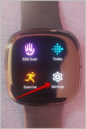 открытие настроек в смысле Fitbit