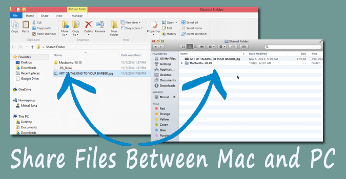 Обменивайтесь файлами между Mac и ПК