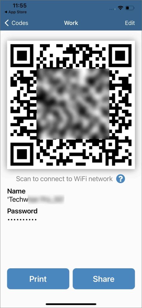 Поделитесь QR-кодом Wi-Fi с iPhone