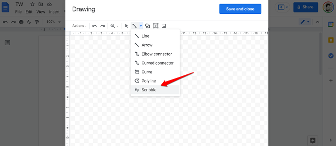 возможность написать в Google Docs для подписи