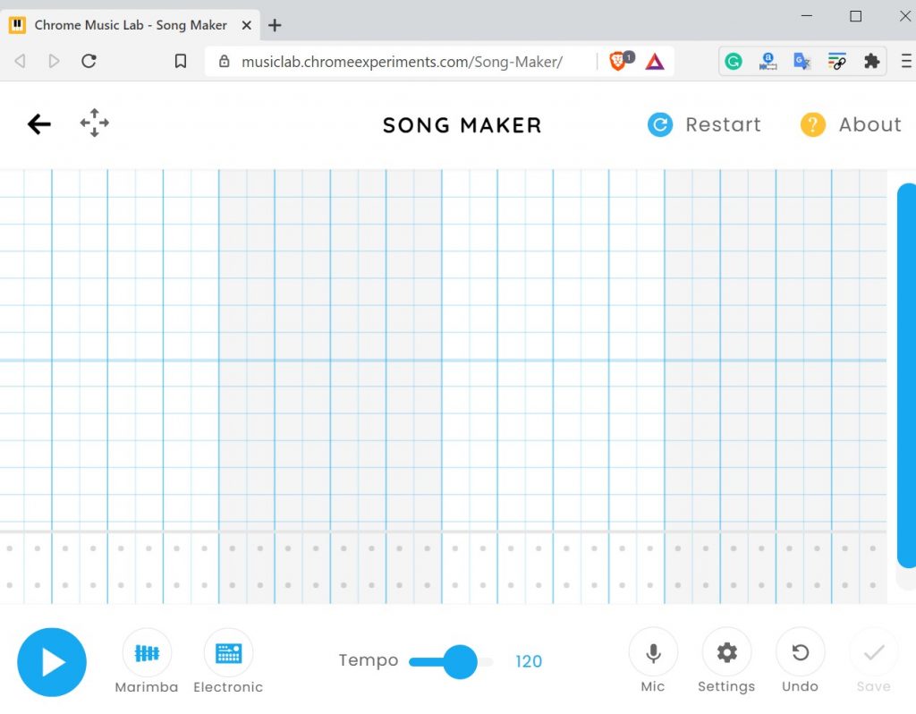 создатель песен Chrome Music Lab