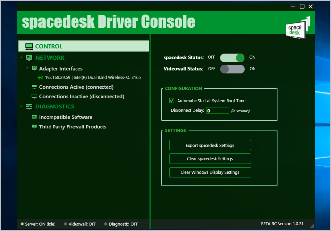 Консольное приложение Spacedesk Drive