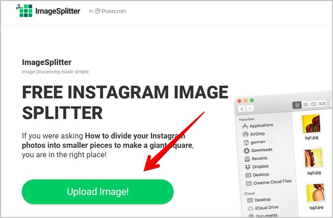 Разделение фотографий для Instagram на ПК ImageSplitter