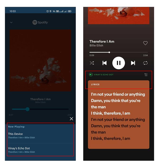 Приложение Spotify для Android