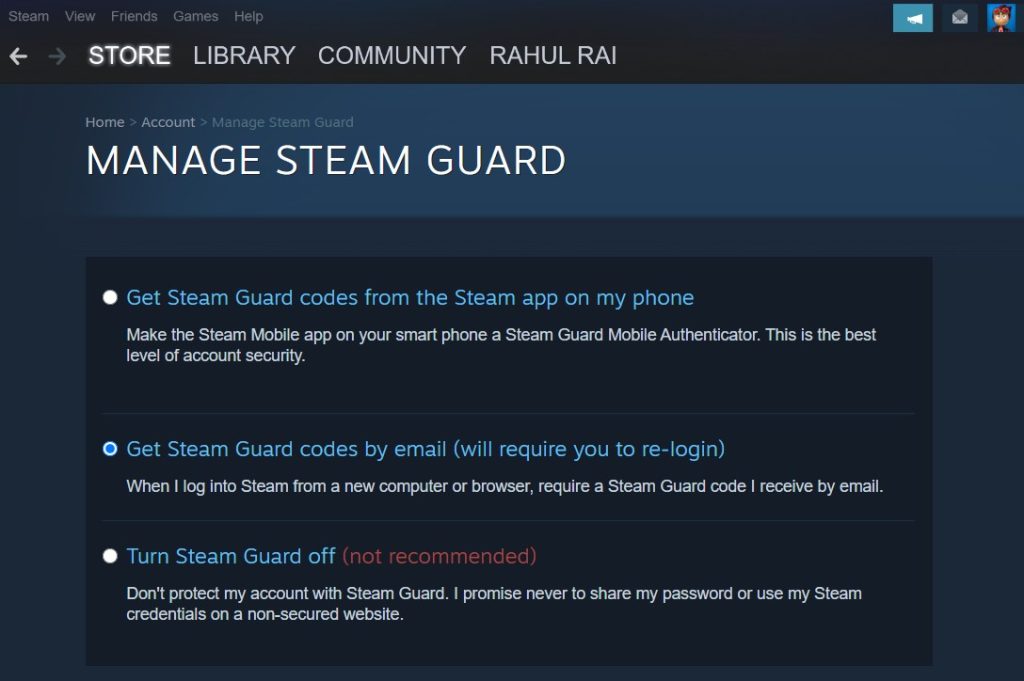 Мобильный аутентификатор Steam Guard удален.