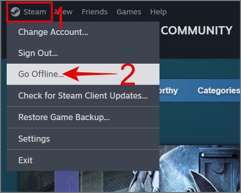 Офлайн-режим Steam