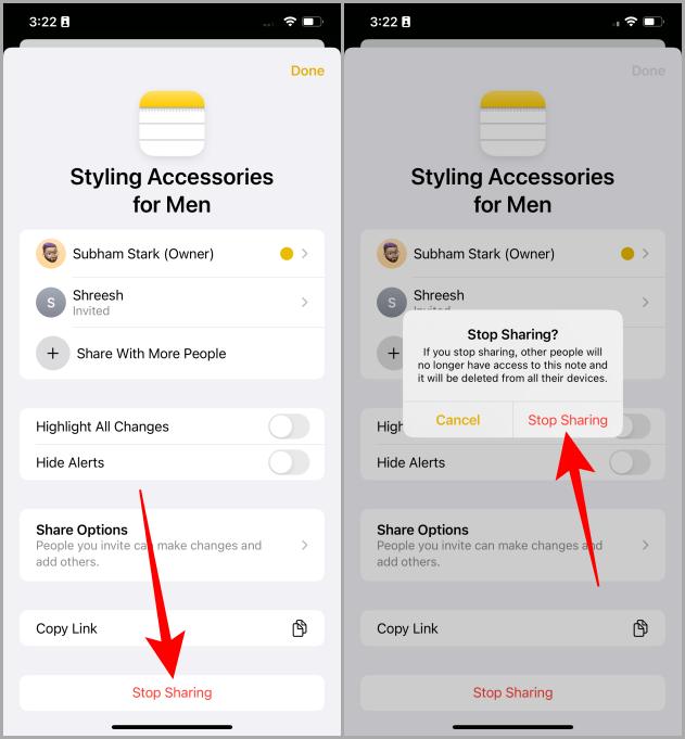 Прекратите делиться заметками на iPhone