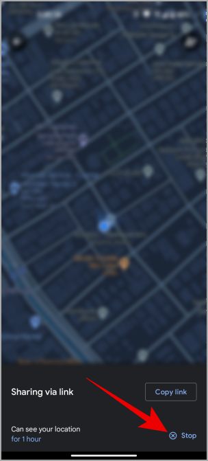 Прекратите делиться текущим местоположением на Google Картах