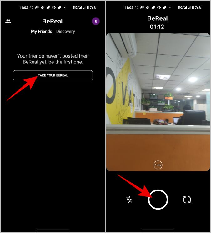 Возьмите свой BeReal на Android