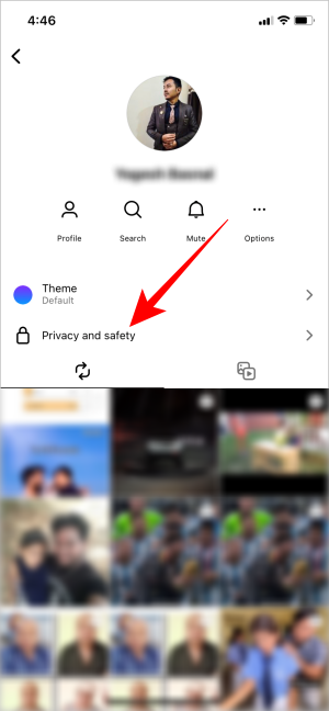 Опция конфиденциальности и безопасности в Instagram