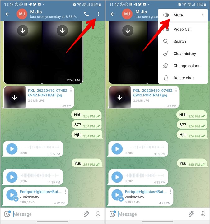 Telegram-Android-Mute-Контакт