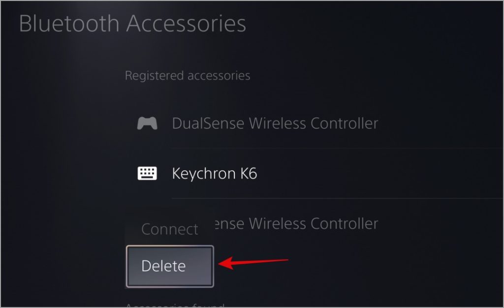 Отсоединить Bluetooth-клавиатуру от PS5