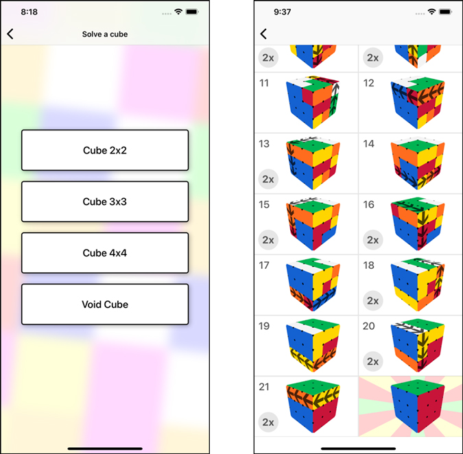 Скриншот приложения Magic Cube Solver