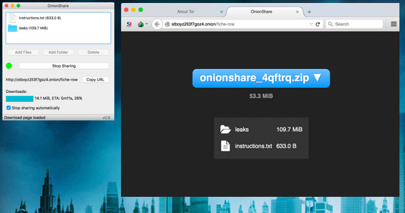 OnionShare – оставайтесь анонимными в Интернете
