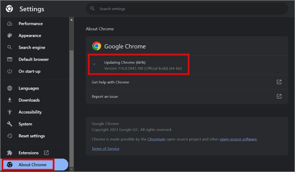 Обновить Chrome