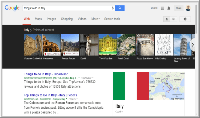 Используйте Google, чтобы найти хорошие места для осмотра достопримечательностей