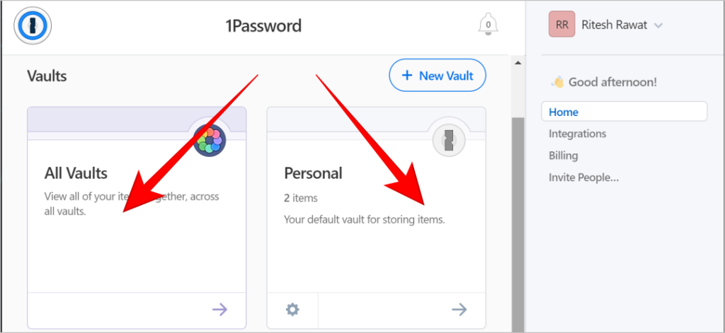 Хранилище в 1Password