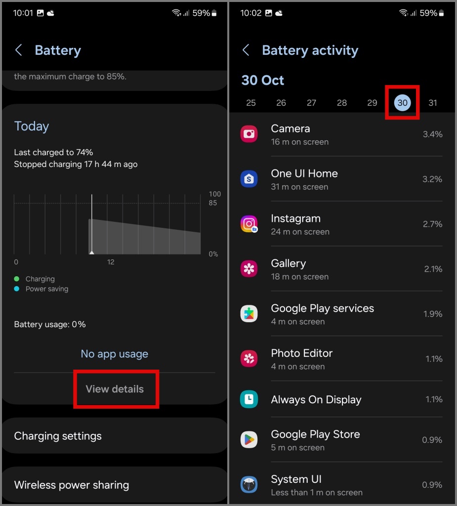 Просмотр сведений об использовании батареи на Android
