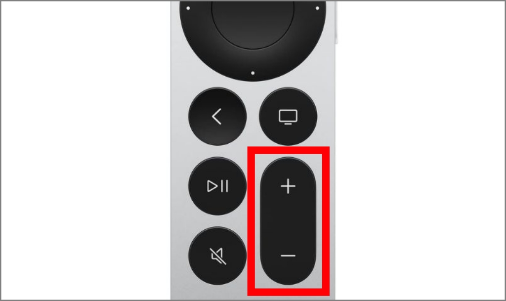 Кнопка громкости на Siri Remote
