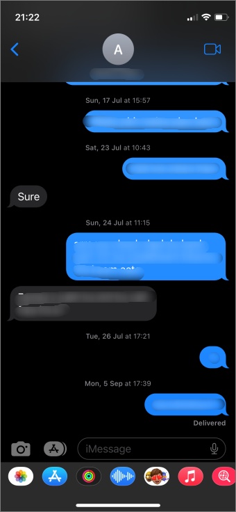 imessage в приложении сообщений на iPhone