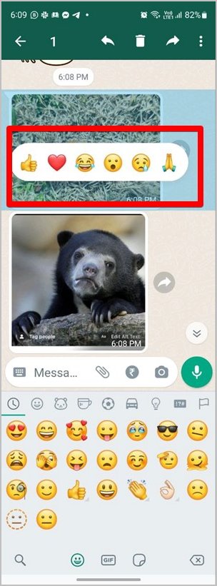 Реакции на сообщения WhatsApp Emojis 2