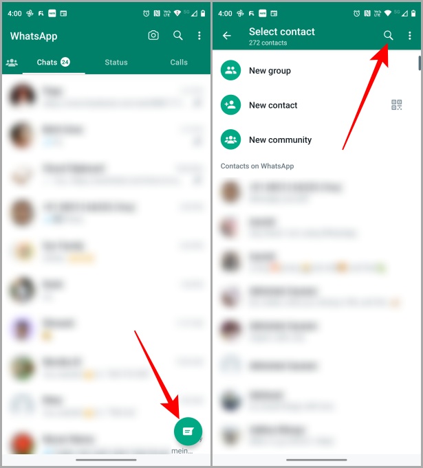 Новое сообщение WhatsApp на Android