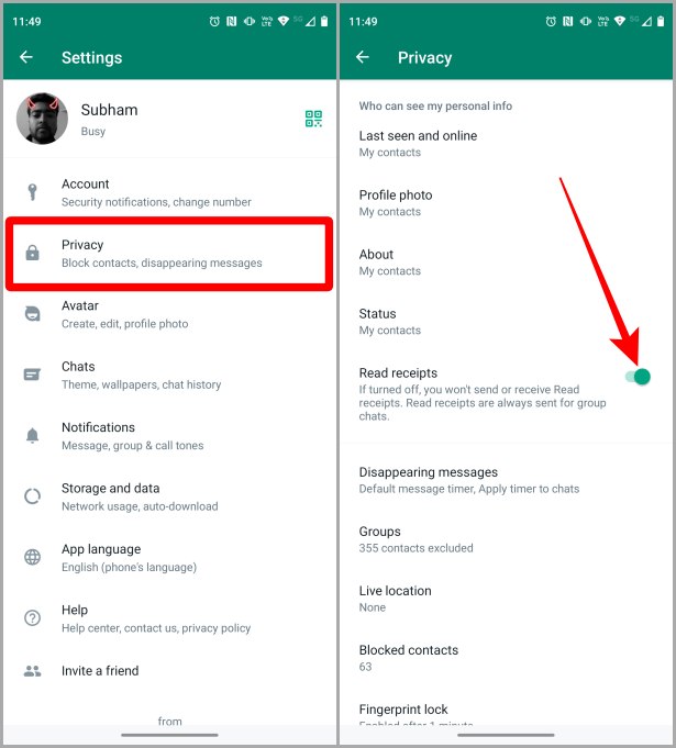 На Android включены уведомления о прочтении WhatsApp