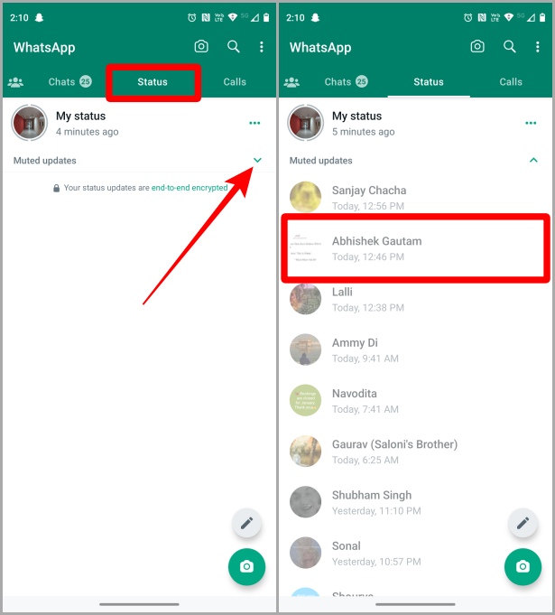 Статусы WhatsApp на Android