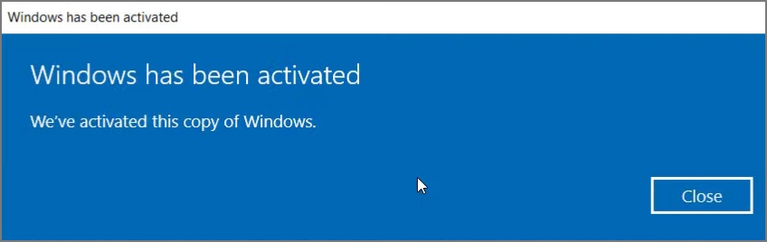 Windows активирована