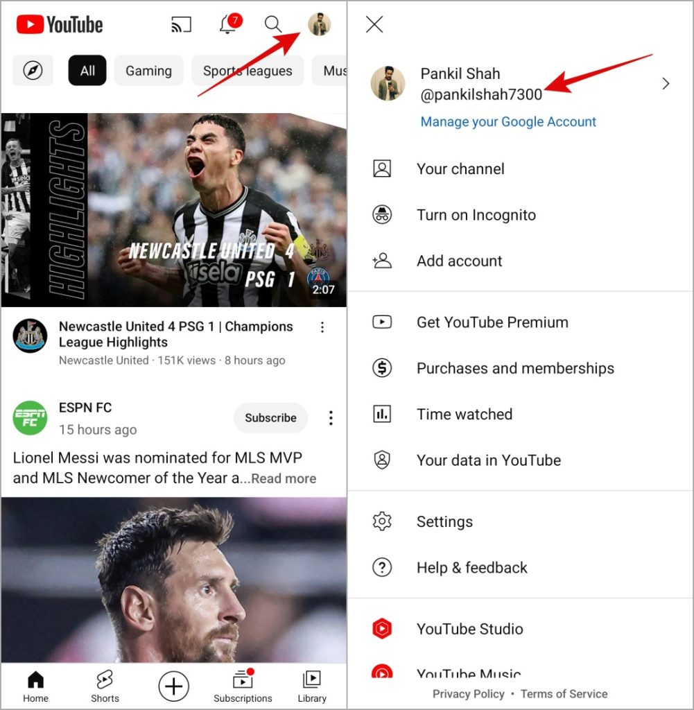 Аккаунт YouTube на Android