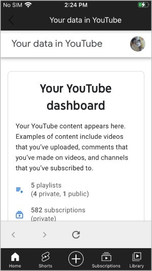 Ваша панель управления YouTube В данных YouTube