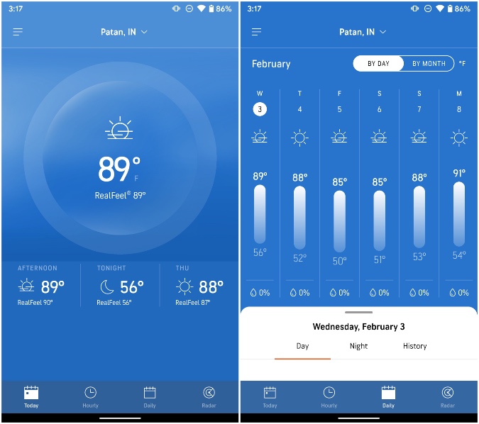 AccuWeather для телефона Samsung