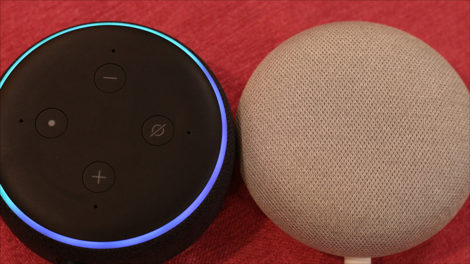 echo dot 3 v Google Home Mini- Alexa Lit