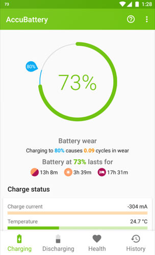 экономия заряда батареи Android - Accu​Battery