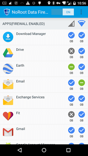 Брандмауэр Android без root-данных