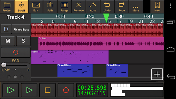композитор музыки для Android — мобильная студия Audio Evolution