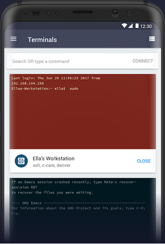 SSH-клиент для Android — Termius