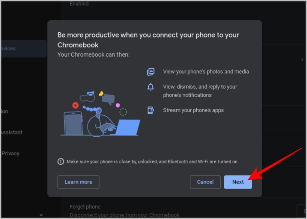 Подключение к Android для фотографий, уведомлений и приложений