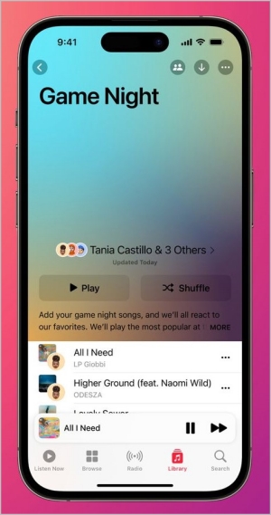 Совместный плейлист в Apple Music