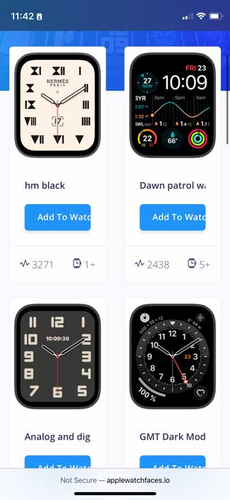 applewatchfaces.io в сафари