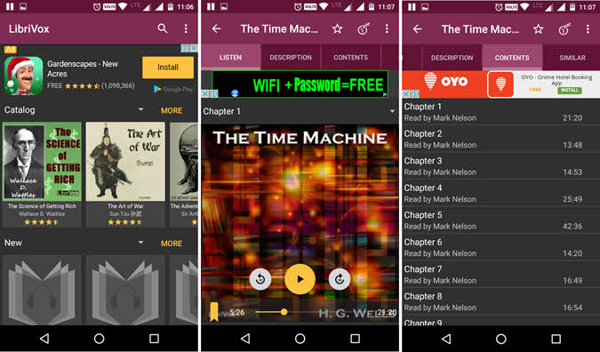 Плеер аудиокниг для Android, проигрыватель librivox