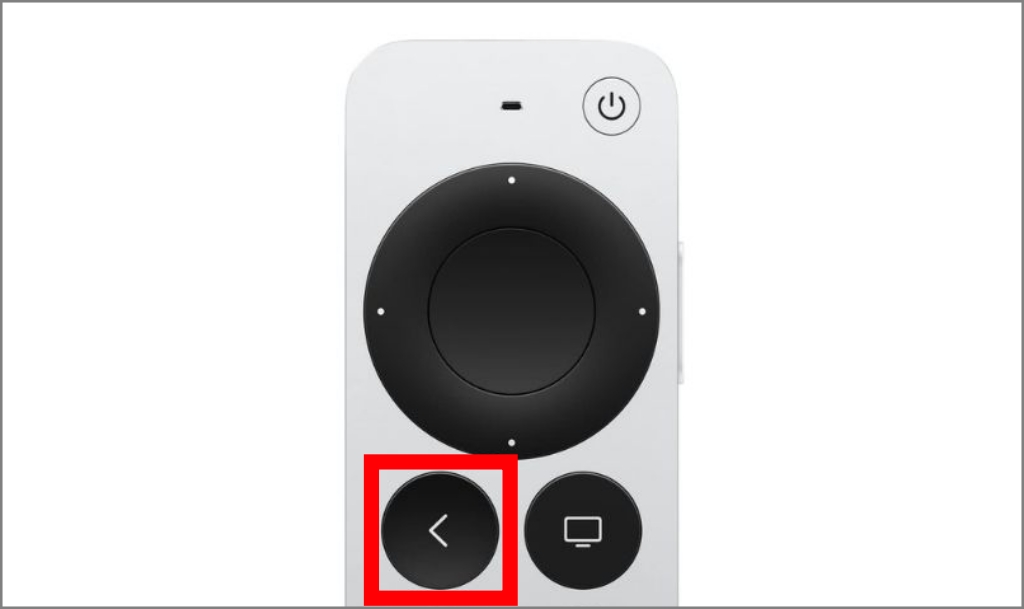 Кнопка «Назад» на пульте Siri