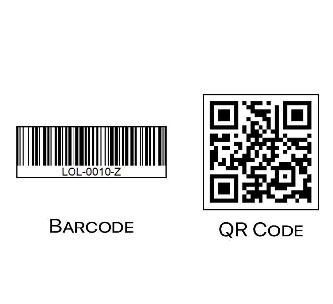 штрих-код и qr-код рядом